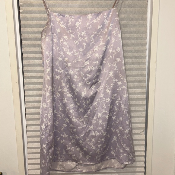 Purple Satin Slip Dress - Picture 1 of 3